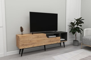 Meuble TV 2 abattants Alba - 150 x 49,6 x 29,6 cm