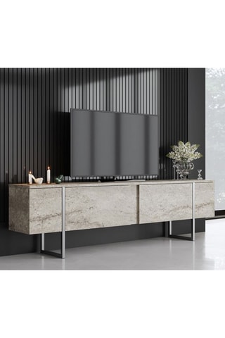 Meuble TV 2 abattants - 180 x 50 x 30 cm