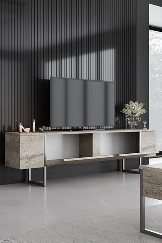 Meuble TV 2 abattants - 180 x 50 x 30 cm