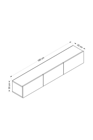 Meuble TV 3 portes - 180 x 30 x 32 cm