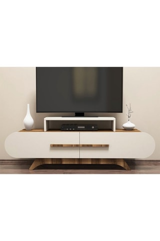 Meuble TV 2 abattants  - 145 x 50 x 37 cm