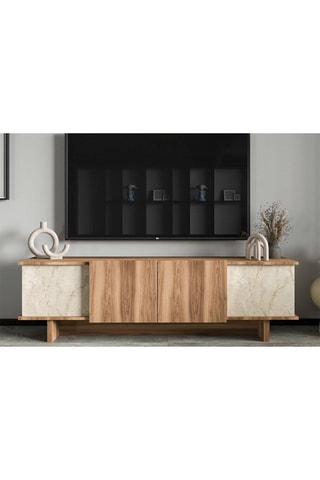 Meuble TV 4 portes Diana - 180 x 50 x 33 cm