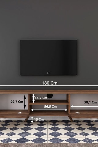 Meuble TV 2 abattants - 180 x 48,6 x 35 cm