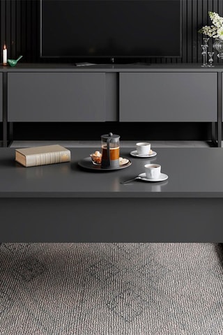 Meuble TV 2 abattants Luxe - 180 x 50 x 30 cm