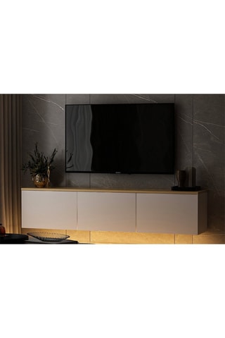 Meuble TV 3 abattants Neon - 160 x 35 x 32 cm