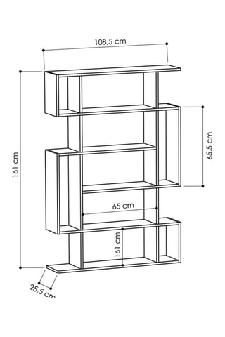 Bibliothèque - 108,5 x 25,5 x 161 cm