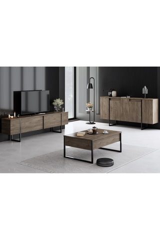 Buffet en noyer - 160 x 35 x 80 cm