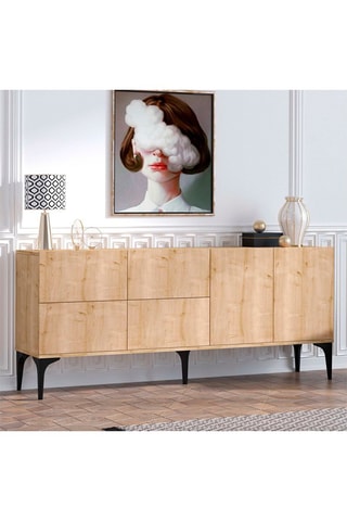 Bahut 6 portes - 180 x 40 x 80 cm