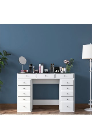 Coiffeuse 13 tiroirs - 120 x 79,8 x 44,5 cm