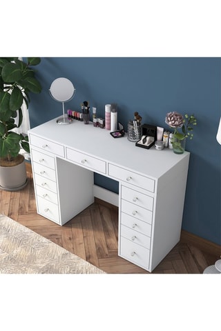 Coiffeuse 13 tiroirs - 120 x 81,6 x 44,5 cm