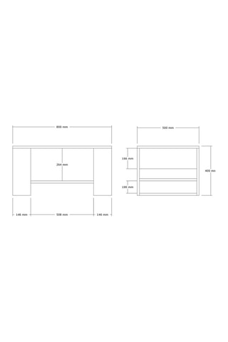 Table basse Iris - 80 x 40 x 50 cm