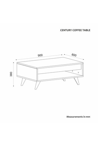 Table basse Century - 90 x 60 x 38 cm