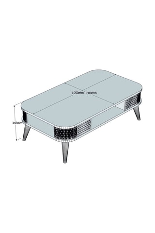Table basse - 105 x 60 x 35 cm