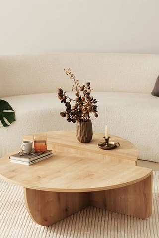 Table basse - Structure en bois - 90 x 60 x 30 cm - 85 x 35 x 30 cm