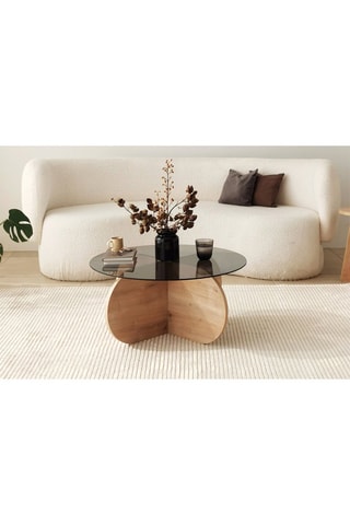 Table basse Bubble  - Plateau en verre trempé - 75 x 35 x 75 cm