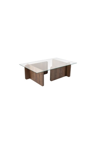 Table basse Flavio  - Plateau en verre trempé - 105 x 30 x 65 cm