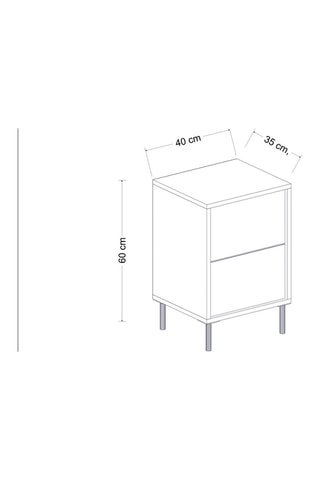 Table de chevet Imaj - 40 x 60 x 35 cm