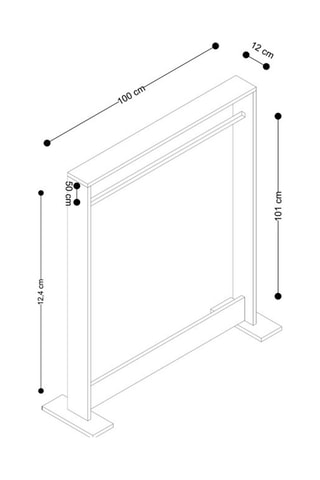 Porte-manteau Salvitor - 12 x 100 x 124 cm