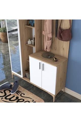 Meuble d'entrée 3 portes - 120 x 37,5 x 198,6 cm