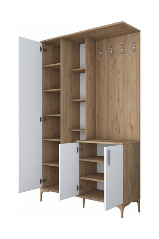 Meuble d'entrée 3 portes - 120 x 37,5 x 198,6 cm