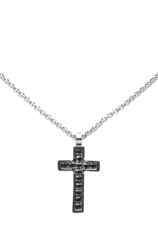 Colar Prateado e preto