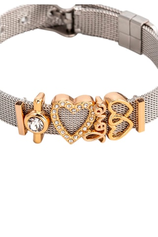 Pulseira - Prateado e folheado a ouro amarelo