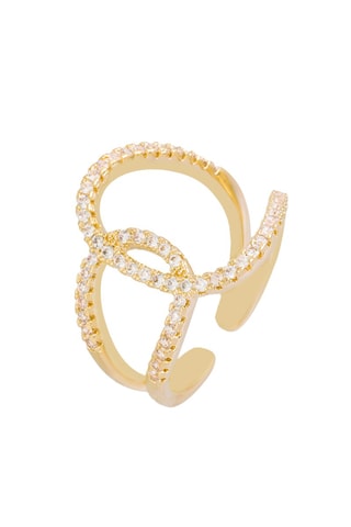 Anel Folheado a ouro amarelo