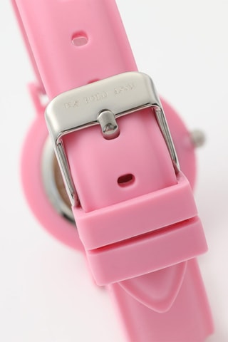 Relógio de quartzo em silicone - Rosa