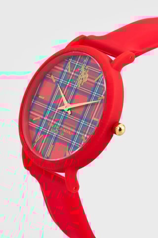 Relógio de quartzo em silicone - Vermelho