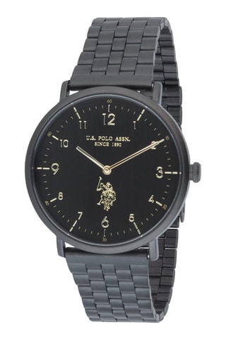 Relógio de quartzo em aço inoxidável - Preto