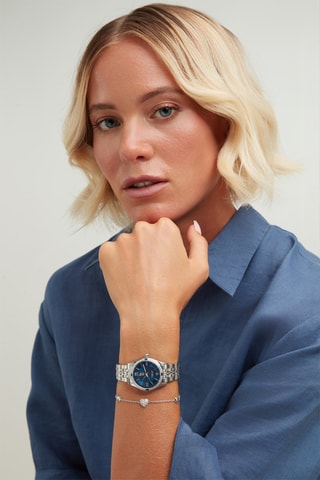 Relógio de quartzo em aço inoxidável - Prateado