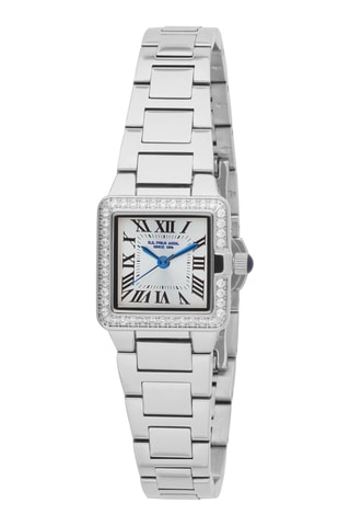 Relógio de quartzo em aço inoxidável - Prateado