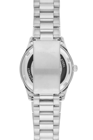 Relógio de quartzo em aço inoxidável - Prateado