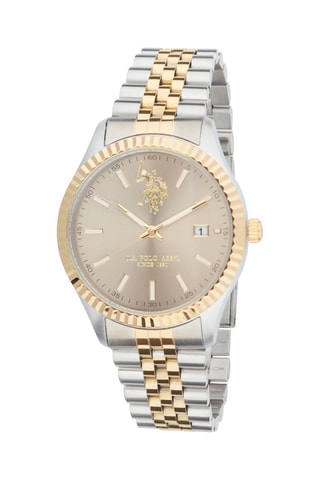 Relógio de quartzo em aço - Prateado e dourado