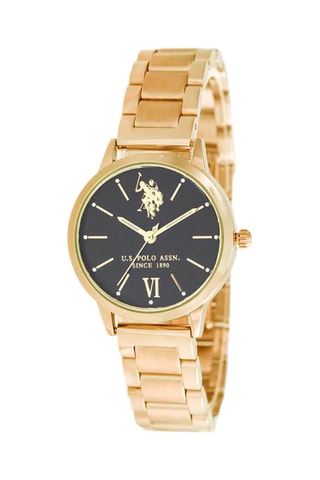 Relógio de quartzo folheado a ouro amarelo