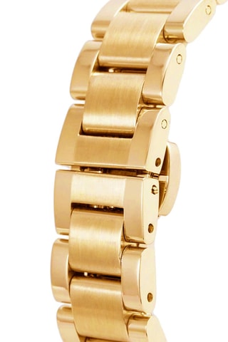 Relógio de quartzo folheado a ouro amarelo