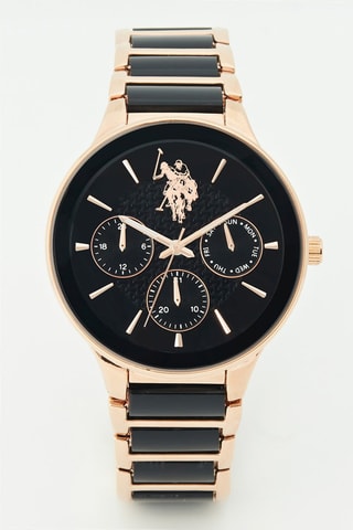 Relógio de quartzo banhado a ouro rosa - Cronógrafo