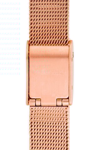 Relógio de quartzo folheado a ouro rosa