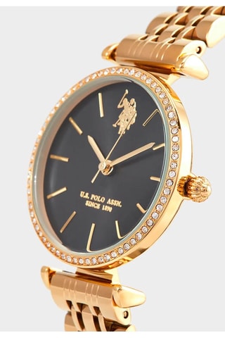 Relógio de quartzo em aço folheado ouro amarelo