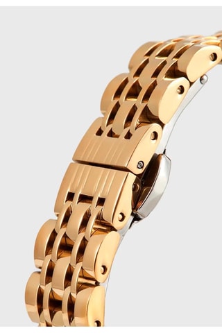 Relógio de quartzo em aço folheado ouro amarelo