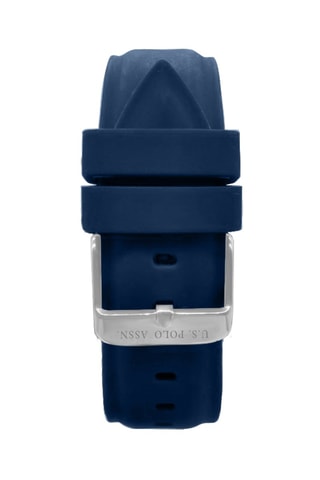 Relógio de quartzo em silicone 
Azul e branco