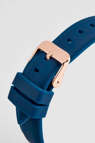 Relógio de quartzo em silicone Azul-escuro