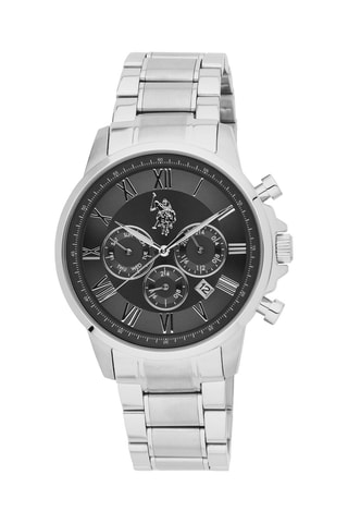 Relógio de quartzo em aço Cronógrafo - Prateado