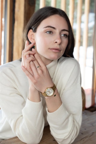 Relógio de quartzo em banhado a ouro amarelo