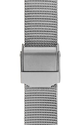 Relógio de quartzo em metal - Prateado e branco