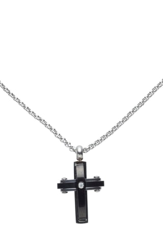 Colar Prateado e preto