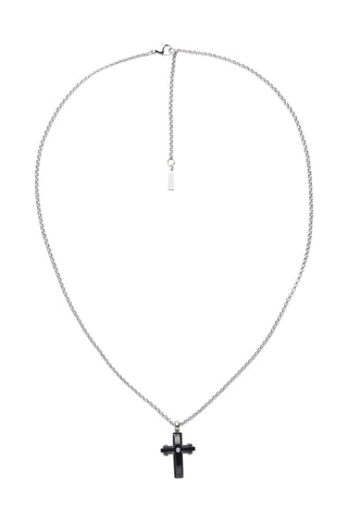 Colar Prateado e preto