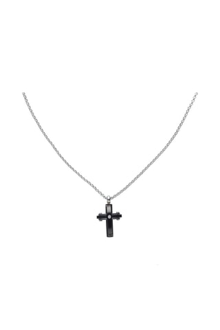 Colar Prateado e preto