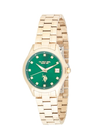 Relógio de quartzo banhado ouro amarelo