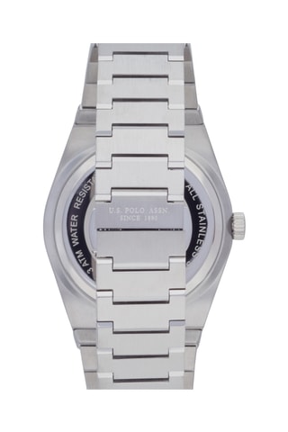 Relógio de quartzo em aço - Prateado e branco